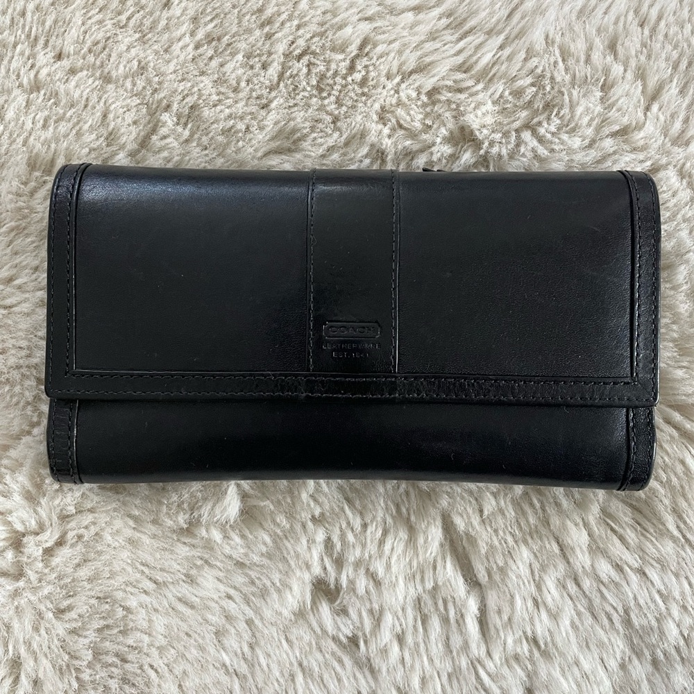 Coach Classic Black Leather Wallet